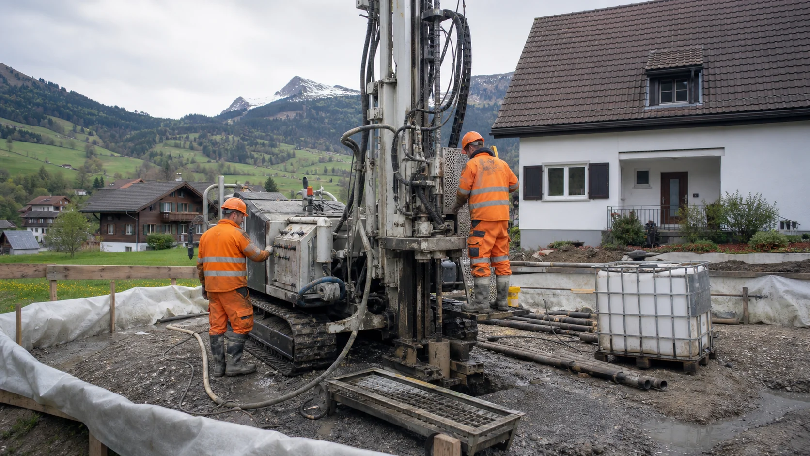 Erdsonden-Wärmepumpe: Bohrung, Bewilligung und Kosten Erdsonden-Wärmepumpe: Bohrung, Bewilligung und Kosten